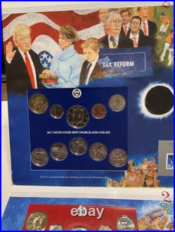 2017 P/D Uncirculated Mint Set Postal Commemorative Society Coin & Stamps