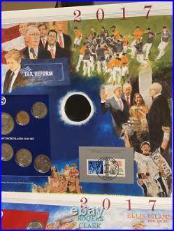 2017 P/D Uncirculated Mint Set Postal Commemorative Society Coin & Stamps