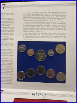 2017 P/D Uncirculated Mint Set Postal Commemorative Society Coin & Stamps
