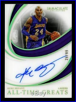 2018-19 Kobe Bryant Immaculate Acetate Auto /99 All Time Greats Signed Prizm #24