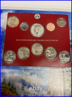 2018 D Denver Uncirculated Mint Set Postal Commemorative Society Coin & Stamps