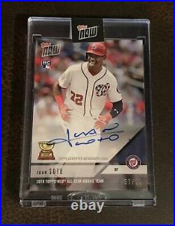 2018 Topps Now #rc-5a Juan Soto Auto # 57/99 2018 Topps Mlb All-star Rc Team