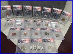 2019 21 Coin Proof Set All Graded MS68 First Strike By ANACS