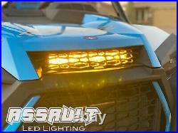 2019+ Rzr Xp Turbo & Turbo S 10 Single Row Amber Hood Scoop Grille Led Lightbar