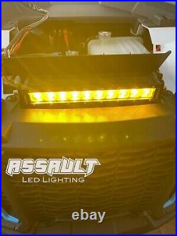 2019+ Rzr Xp Turbo & Turbo S 10 Single Row Amber Hood Scoop Grille Led Lightbar