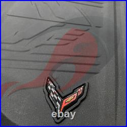 2020 2021 C8 Corvette Premium All Weather Floor Liners Black Jake Logo 84534619