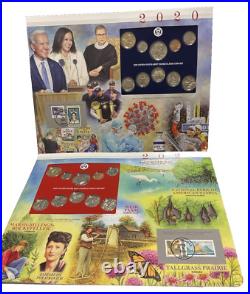 2020 P/D Uncirculated Mint Set Postal Commemorative Society Coin & Stamps