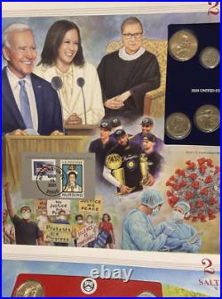 2020 P/D Uncirculated Mint Set Postal Commemorative Society Coin & Stamps 2020 P/D Uncirculated Mint Set Postal Commemorative Society Coin & Stamps