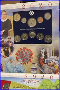 2020 P/D Uncirculated Mint Set Postal Commemorative Society Coin & Stamps