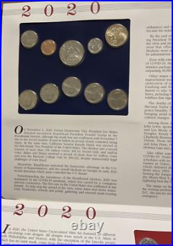 2020 P/D Uncirculated Mint Set Postal Commemorative Society Coin & Stamps