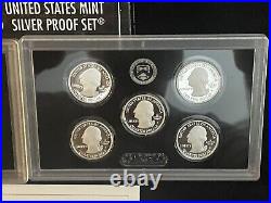 2020 United States Mint Silver Proof Set withOGP 10 Coin in all 7 are. 999% Ag