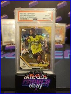 2021-22 Topps Chrome All Star Rookie Jude Bellingham /50 Gold Starball PSA 10