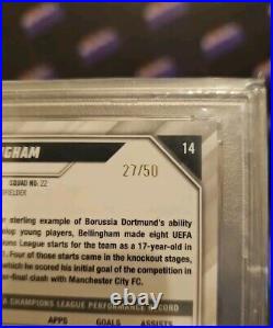 2021-22 Topps Chrome All Star Rookie Jude Bellingham /50 Gold Starball PSA 10