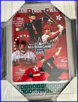 2021 ALL-STARS 15x17 SIGNED OHTANI, TROUT & WALSH PSA/DNA Authentic! BEAUTIFUL