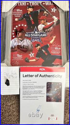 2021 ALL-STARS 15x17 SIGNED OHTANI, TROUT & WALSH PSA/DNA Authentic! BEAUTIFUL