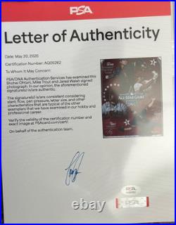 2021 ALL-STARS 15x17 SIGNED OHTANI, TROUT & WALSH PSA/DNA Authentic! BEAUTIFUL