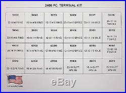 2400 pcs ULTIMATE WIRE TERMINALS & ELECTRICAL CONNECTORS KIT ALL TYPES & SIZES