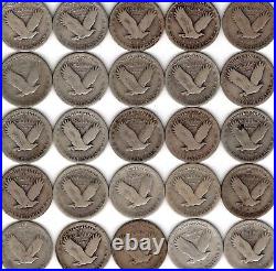 (25) Standing Liberty Quarters S & D Only, All Grades