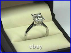 2Ct Lab-Created Emerald Cut Diamond Women's Wedding Ring 14k White Gold Finish