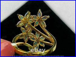 2Ct Marquise Cut Simulated Fire Opal Women's Wedding Ring 14K Yellow Gold Plated