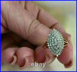 2Ct Round Cut Simulated Diamond Wedding Cluster Ring 925 Silver Gold Plated