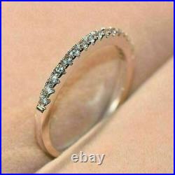 2Ct Round Cut VVS1 Lab-Created Ring Half Eternity Band ring 14K White Gold Over