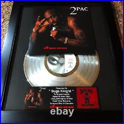 2Pac (ALL EYEZ ON ME) Award Vinyl LP CD Record Album MTV Tupac Suge Knight