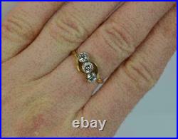 2.00Ct Round Cut Diamond Three Stone Lab-Created Fancy Ring 14K Yellow Gold Over