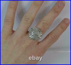 2.00Ct Round Cut VVS1/D Diamond Cluster Engagement Ring 14K Yellow Gold Finish