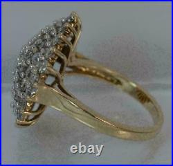 2.00Ct Round Cut VVS1/D Diamond Cluster Engagement Ring 14K Yellow Gold Finish