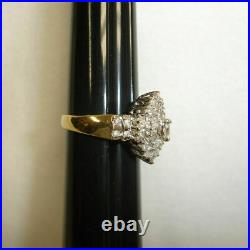 2.20 CT Marquise Cut Simulated Diamond Cluster Ring 925 Sterling Silver Plated