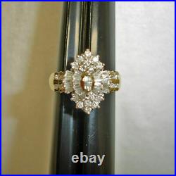 2.20 CT Marquise Cut Simulated Diamond Cluster Ring 925 Sterling Silver Plated