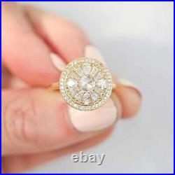 2.50Ct Round Cut Lab-Created Engagement Ring 14K Yellow Gold Plated