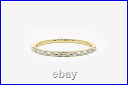 2.50 Ct Baguette Cut VVS1 Diamond For Women's Band Ring 14K Yellow Gold Plated