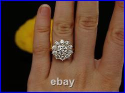 2.70Ct Round VVS1 Moissanite Forever One Engagement Ring Solid 14k Yellow Gold