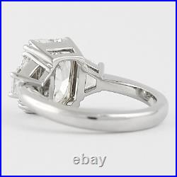 2.70 TCW Radiant Cut Moissanite 3-Stone Engagement Ring In Solid 14k White Gold