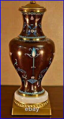 31 Chinese Cloisonne Vase Lamps-rare Goldstone Swirle Cloisonne'-porcelain