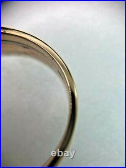 3 color Jabel wedding ring, 14K, 8.5mm wide, sz 9.75, rose pattern