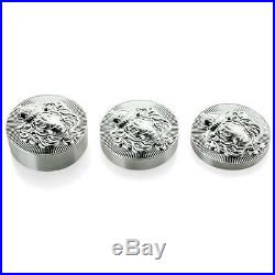 3 x Stacker Round Starter Pack All 3 Sizes 10.215 oz Total. 999 Silver #A494