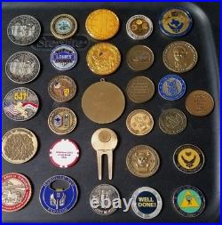 40 Coins Challenge Coin lot set Collection Military All Services US See ALL Pics