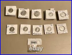 41 US Mint Silver Proof State Coins Multiples All In Coin Holders Various Dates