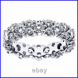 4.40 CT TW All Around Diamond Eternity Wedding Band in 18k White Gold