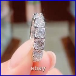 4.80 TCW Round Cut D FL Moissanite Eternity Engagement Ring In 14k White Gold