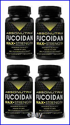 4 Absonutrix Fucoidan Atlantic Brown Seaweed 500 mg antioxidant 120 veg capsules