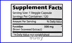 4 Absonutrix Fucoidan Atlantic Brown Seaweed 500 mg antioxidant 120 veg capsules