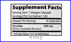 4 Absonutrix Fucoidan Atlantic Brown Seaweed Extract 500 mg immunity 120 veg cap