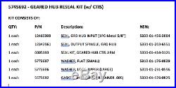 4 Kits- Reseal / Gasket for CTIS Geared Knuckle Hubs Hummer Humvee 5745692