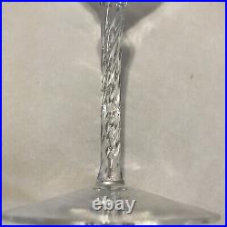 4 Lenox Monroe Water Goblets Crystal Glass Gold Trim 8 1/2 Marked