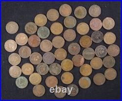 50 Qty of 1894 Indian Head Cents (#JK01-058) All Cull and Better Conditions