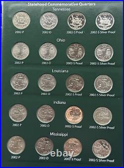 50 STATE QUARTER COMPLETE SET-Includes All Mints, Proof & Silver Proofs-Inter